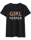 Girl mama leopard printed graphic tee