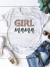 Girl mama leopard printed graphic tee