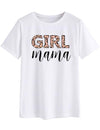 Girl mama leopard printed graphic tee