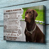 Where I&#39;ll Always Be Dog Memorial Pet Poem Photo Personalized Canvas