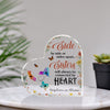 Sister Always In Heart Long Distance Personalized Heart Acrylic Plaque