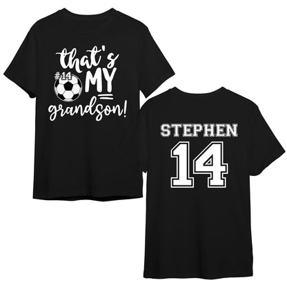 Soccer Mom Dad Grandparents That's My Boy Personalized Shirt