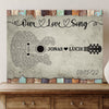 Song Lyrics Anniversary Music Guitar Vintage Personalized Canvas