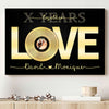 Song Lyrics Couple Anniversary Vinyl Record Personalized Canvas