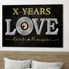 Song Lyrics Couple Anniversary Vinyl Record Personalized Canvas