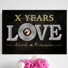 Song Lyrics Couple Anniversary Vinyl Record Personalized Canvas