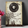 Song Lyrics Couple Anniversary Wedding Engagement Vinyl Records Canvas