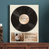 Song Lyrics Wedding Anniversary Custom Vinyl Records Canvas