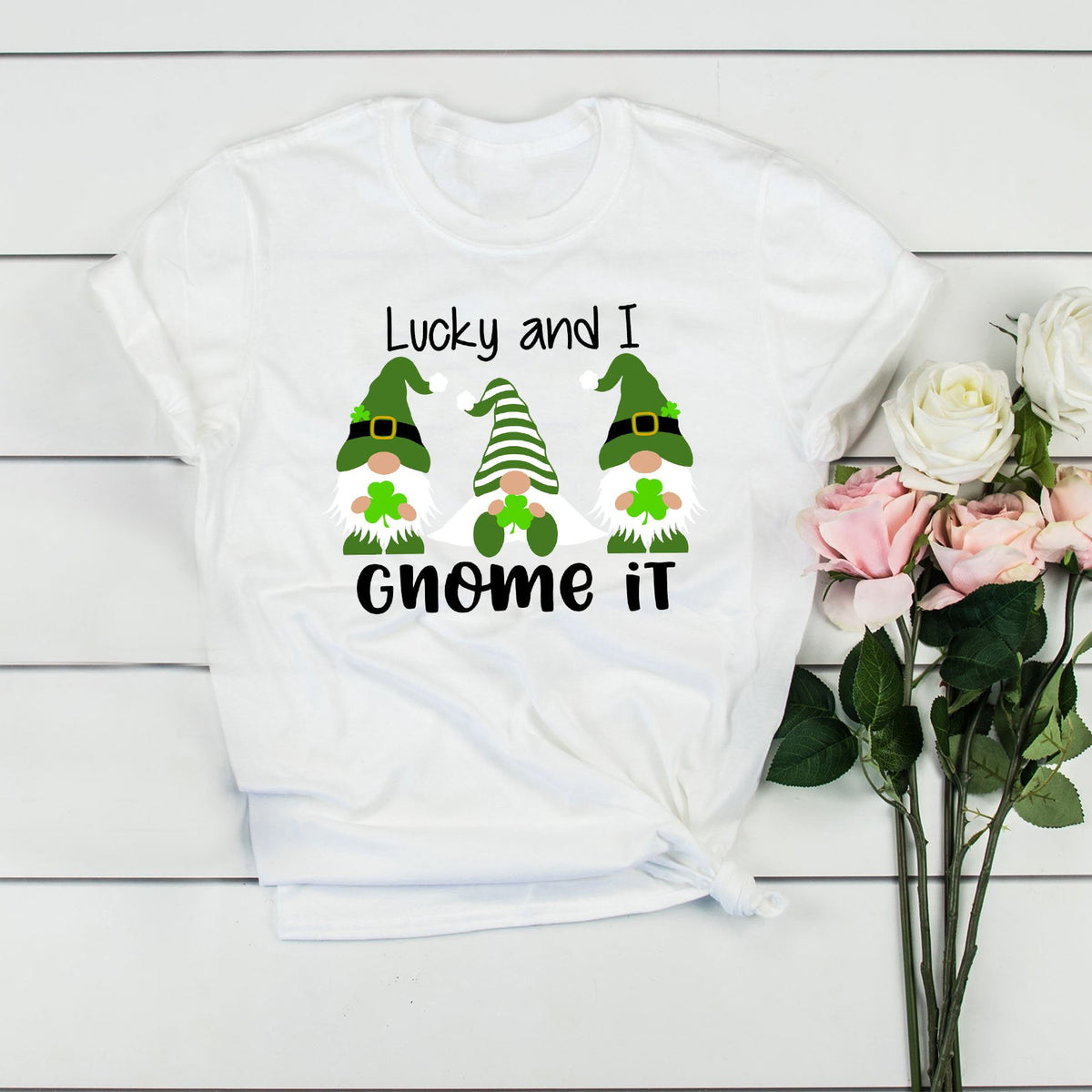 Lucky and i gnome it st patricks day shirt for kids for adult