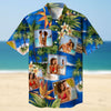 Summer Polaroid Album Tropical Leaves Personalized Hawaiian Shirt