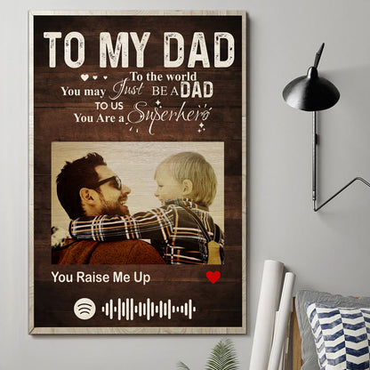 Personalized Gift For Dad You Are A Super Hero Best Dad Ever Poster