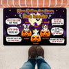 Remember When Visiting Our Home Dog Cat Halloween Personalized Doormat