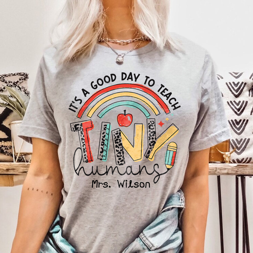 Teacher Appreciation It's A Good Day Leopard Cute Personalized Shirt
