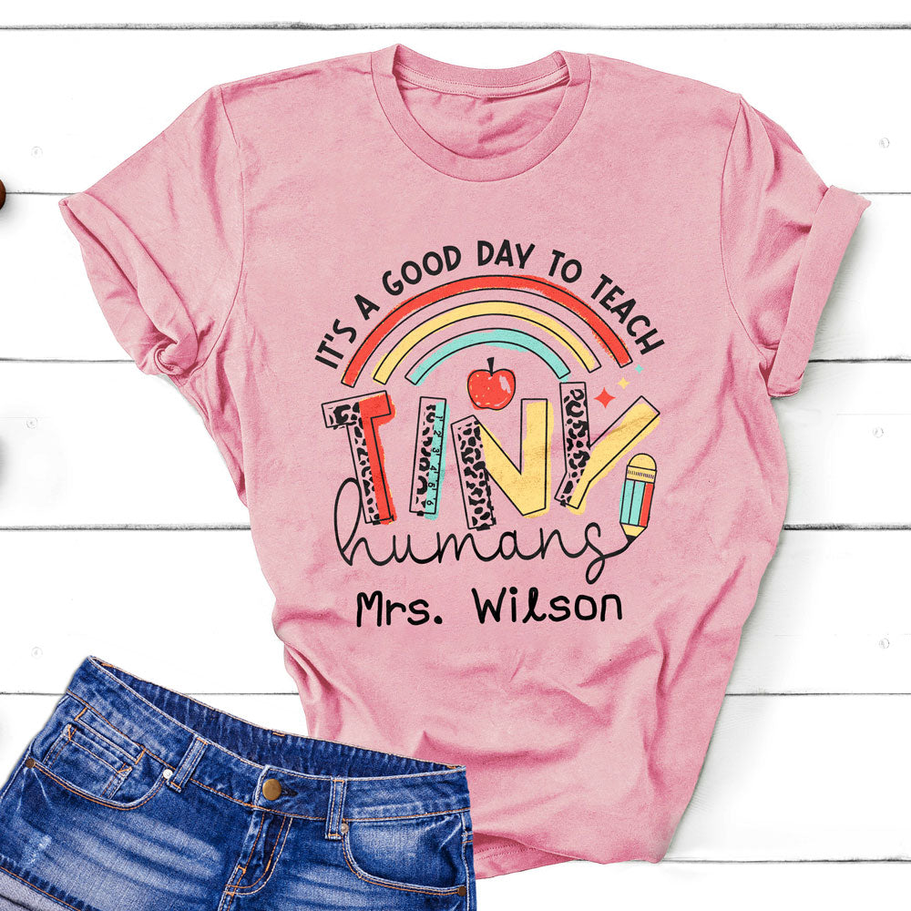 Teacher Appreciation It's A Good Day Leopard Cute Personalized Shirt