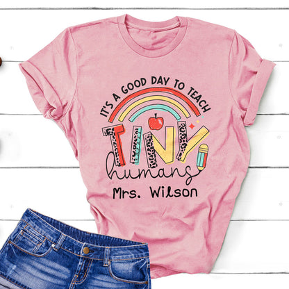 Teacher Appreciation It's A Good Day Leopard Cute Personalized Shirt