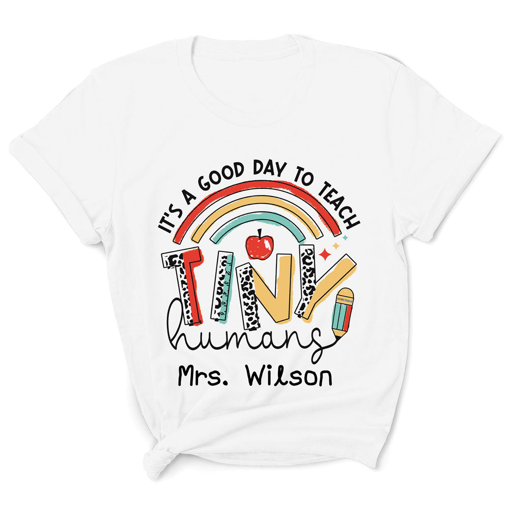 Teacher Appreciation It's A Good Day Leopard Cute Personalized Shirt