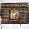 The Day God Took You Home Dog Memorial Pet Photo Personalized Canvas