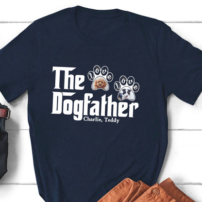 The Dogfather Dog Dad Photo Dog Lover Personalized Shirt