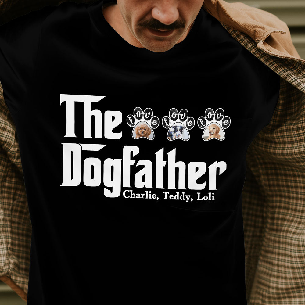 The Dogfather Dog Dad Photo Dog Lover Personalized Shirt