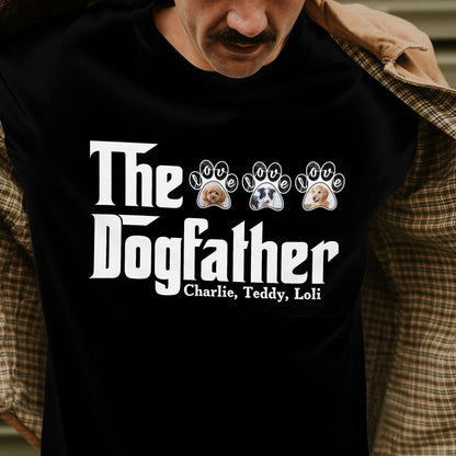 The Dogfather Dog Dad Photo Dog Lover Personalized Shirt