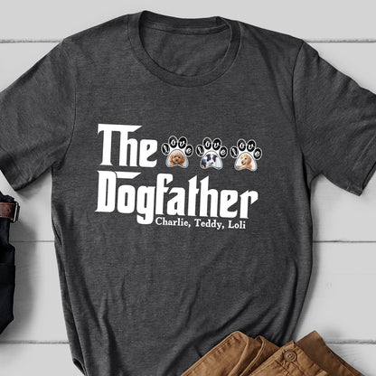 The Dogfather Dog Dad Photo Dog Lover Personalized Shirt