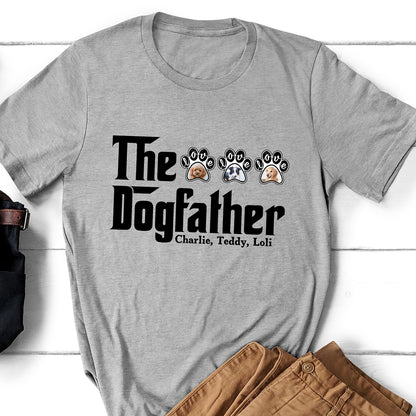 The Dogfather Dog Dad Photo Dog Lover Personalized Shirt