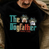 The Dogfather Dog Dad Photo Dog Lover Vintage Personalized Shirt