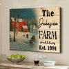 Personalized The Farm Family Name Canvas