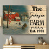 Personalized The Farm Family Name Canvas