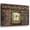 The Moment You Left Me Cat Dog Memorial Pet Photo Personalized Canvas