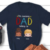 This Awesome Dad Belongs To Kids Boy Girl Cute Dad Personalized Shirt