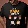 This Grandpa Belongs To Kids Boy Girl Cute Papa Grandpa Personalized Shirt