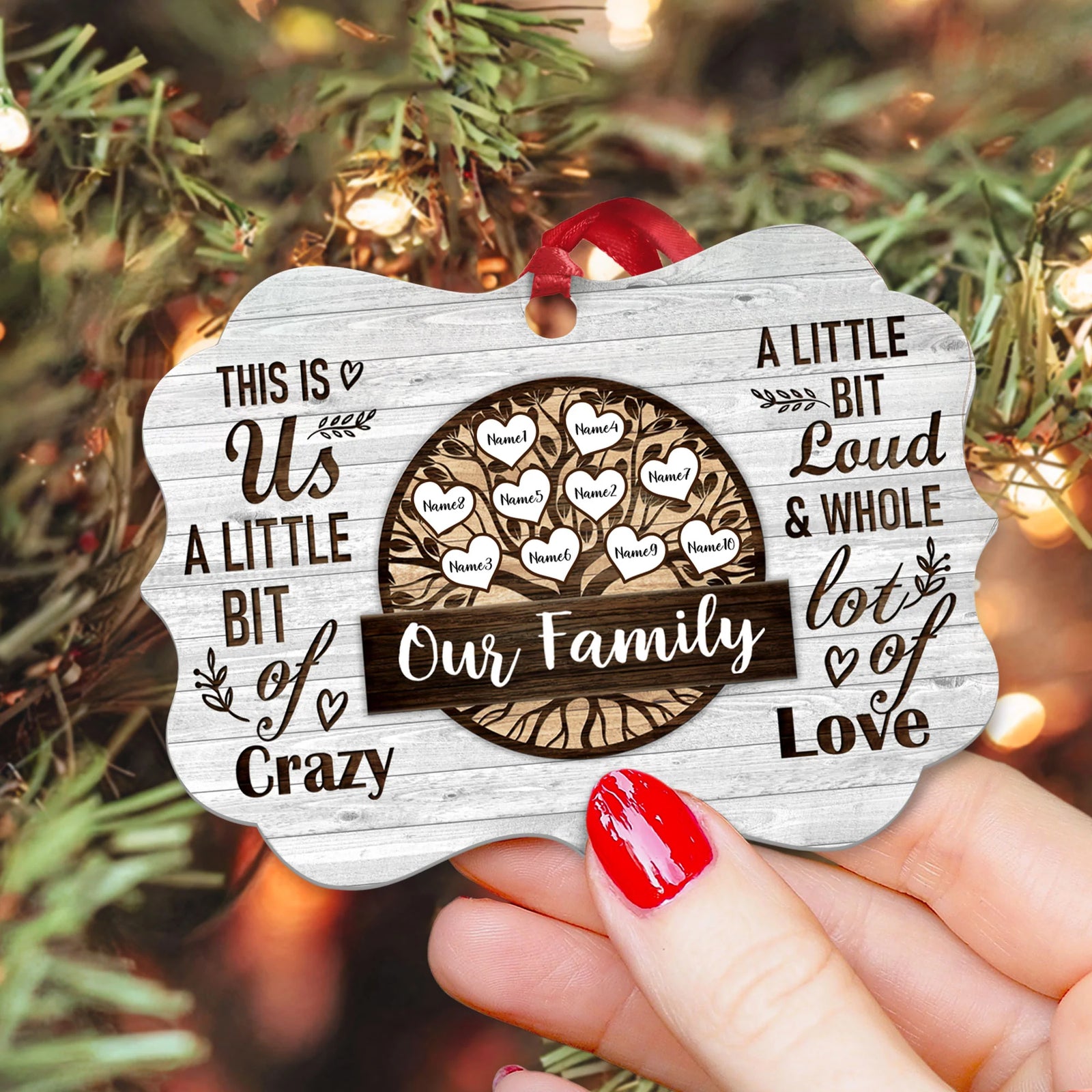 This Is Us A Little Bit Of Crazy Ornament Personalized Gift For Family