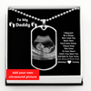 Personalized Gift For Expecting Dad Meet You And Rest In Your Arms Message Card Dog Tag Necklace