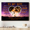 To My Wife When I Say Love You Wedding Anniversary Personalized Canvas