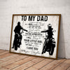 Gift For Dad From Daughter You Are Appreciated Biker Dad Poster