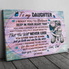 Gift For Daughter From Dad Never Lose Poster Canvas