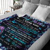 To My Loving Mother Butterfly Purple Blanket Gift For Mom From Son