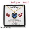 Personalized Gift For New Mom Happy First Mother&#39;s Day Heart Message Card Necklace