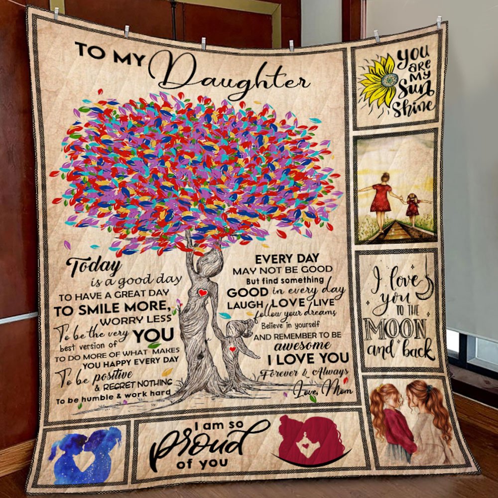 Gift For Daughter From Mom I'm So Proud Of You Blanket