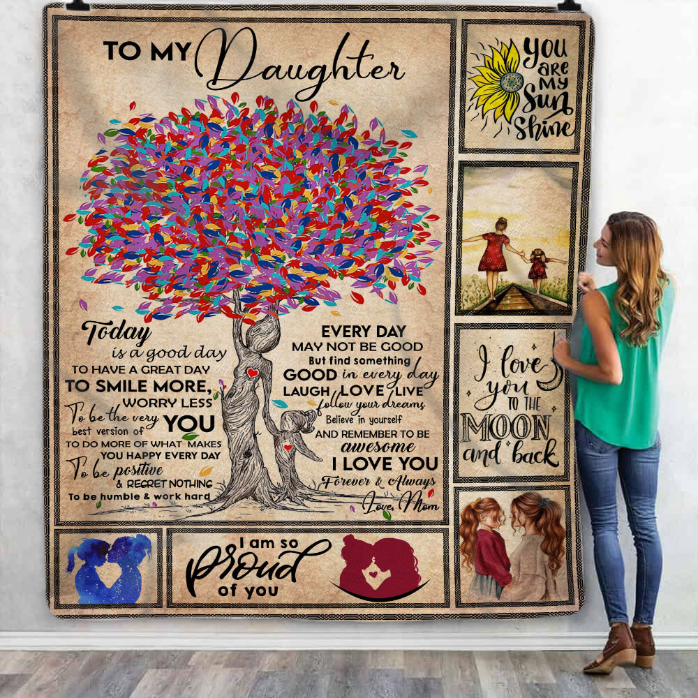 Gift For Daughter From Mom I'm So Proud Of You Blanket