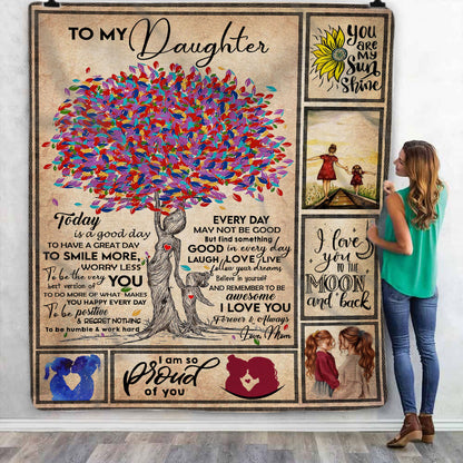 Gift For Daughter From Mom I'm So Proud Of You Blanket
