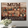 Personalized To Your Family You Are the World Gift For Mum Canvas