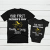 Personalized Our First Father&#39;s Day Daddy and Daughter Matching Tshirt