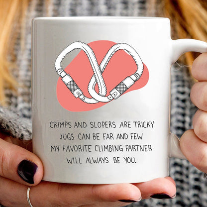 Valentine rock climbing you are my favorite parter mug