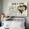 Personalized Wedding Anniversary We Are A Team For Him For Her Canvas