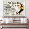 Personalized Wedding Anniversary We Are A Team For Him For Her Canvas