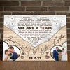 We’re A Team Couple Anniversary Personalized Photo Canvas