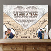 We’re A Team Couple Anniversary Personalized Photo Canvas