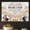 We’re A Team Couple Anniversary Personalized Photo Canvas